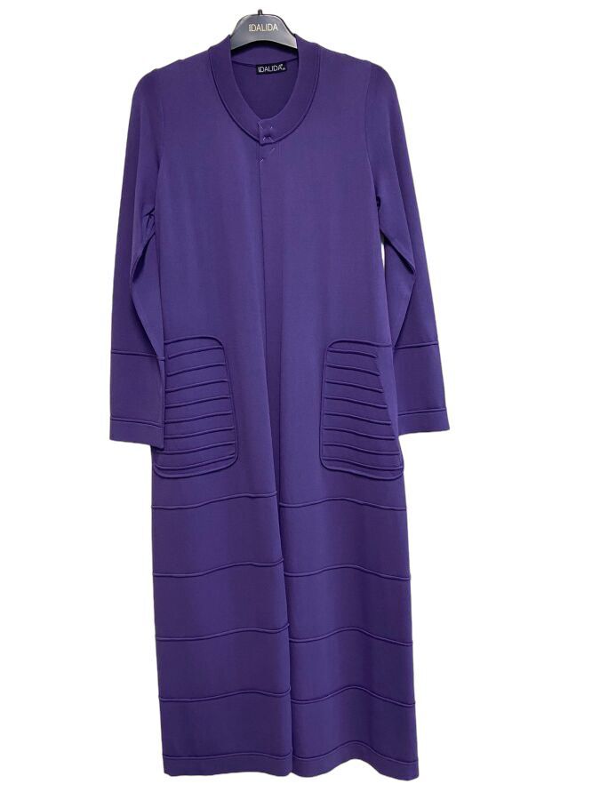 T24Y-9008 Long Knitwear Cardigan with Padding Detail - 7