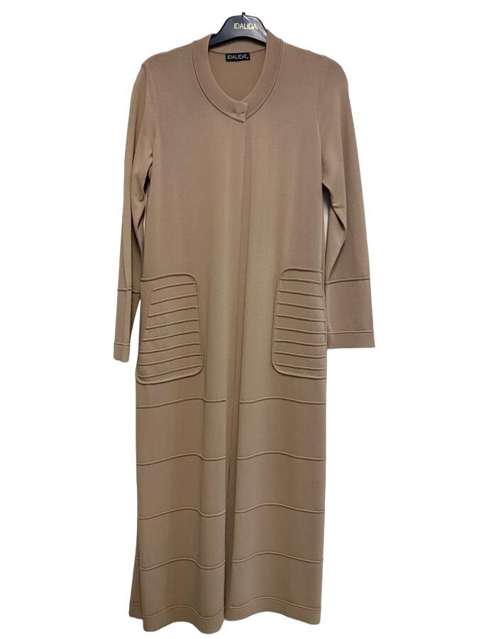 T24Y-9008 Long Knitwear Cardigan with Padding Detail - 9