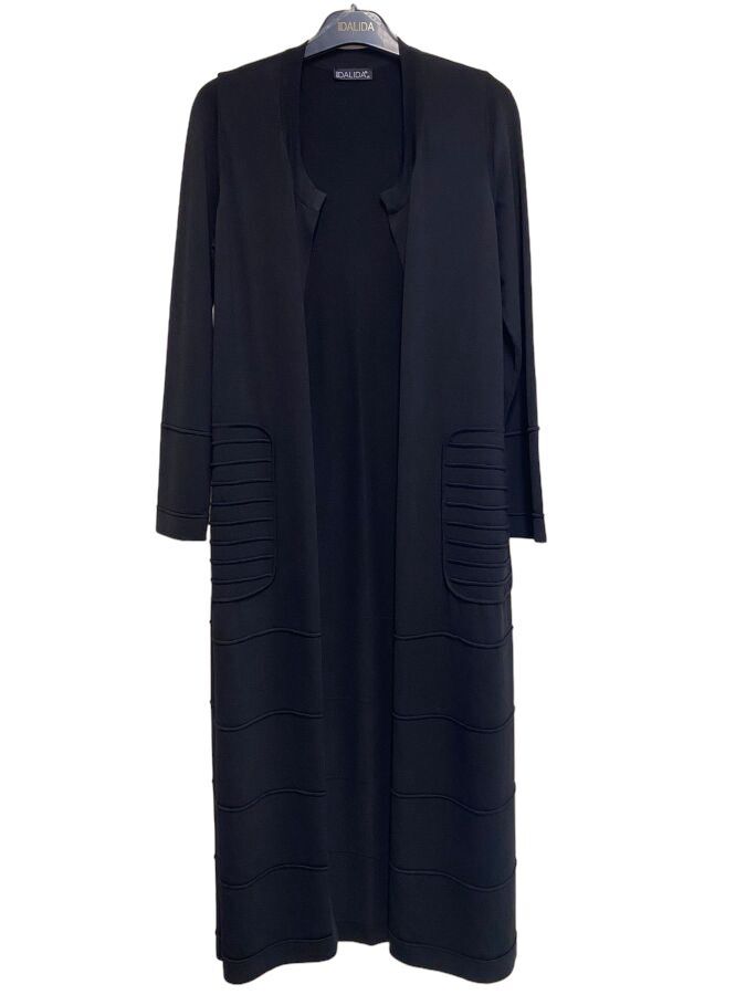 T24Y-9008 Long Knitwear Cardigan with Padding Detail - 10