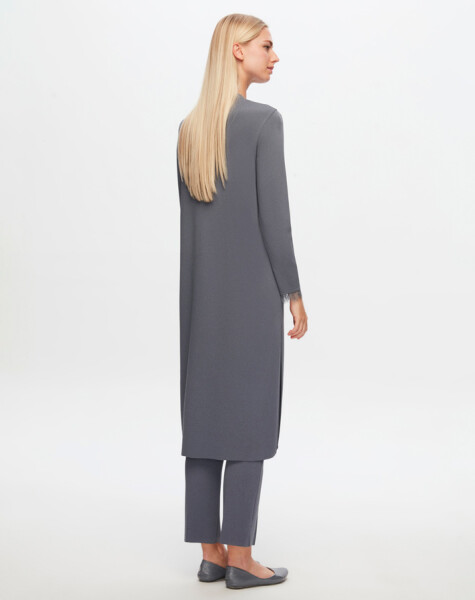 T24Y-9010 Buttoned Long Knitted Cardigan - 10