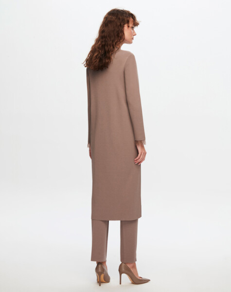 T24Y-9010 Buttoned Long Knitted Cardigan - 4
