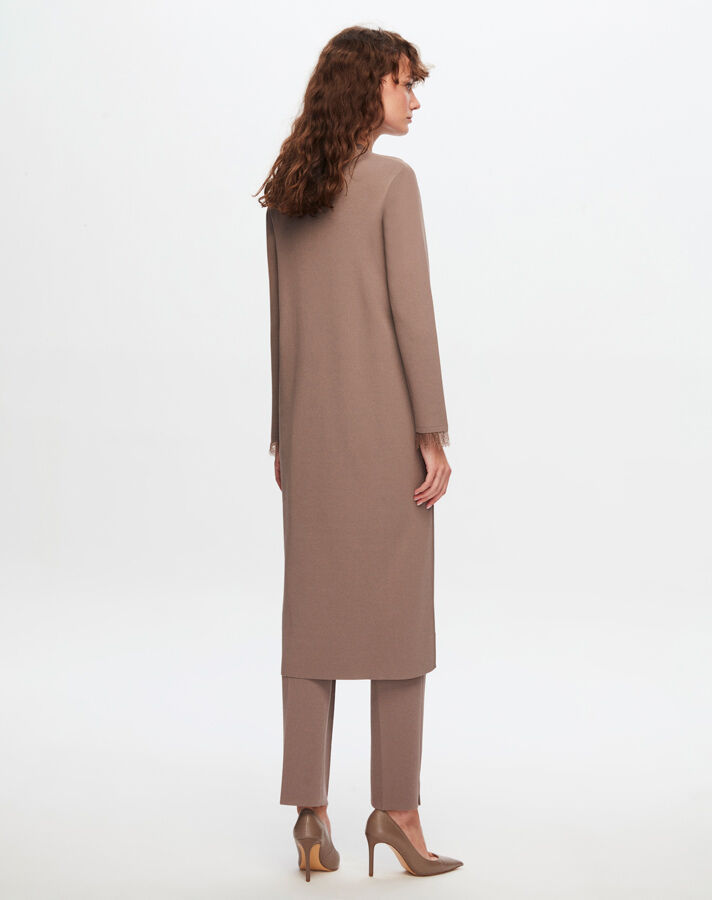 T24Y-9010 Buttoned Long Knitted Cardigan - 4