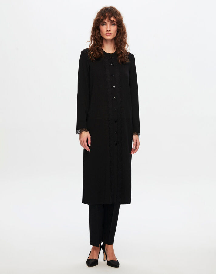 T24Y-9010 Buttoned Long Knitted Cardigan - 15