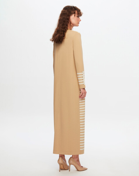 T24Y-9011 Long Cardigan with Line and Openwork Detail - 10