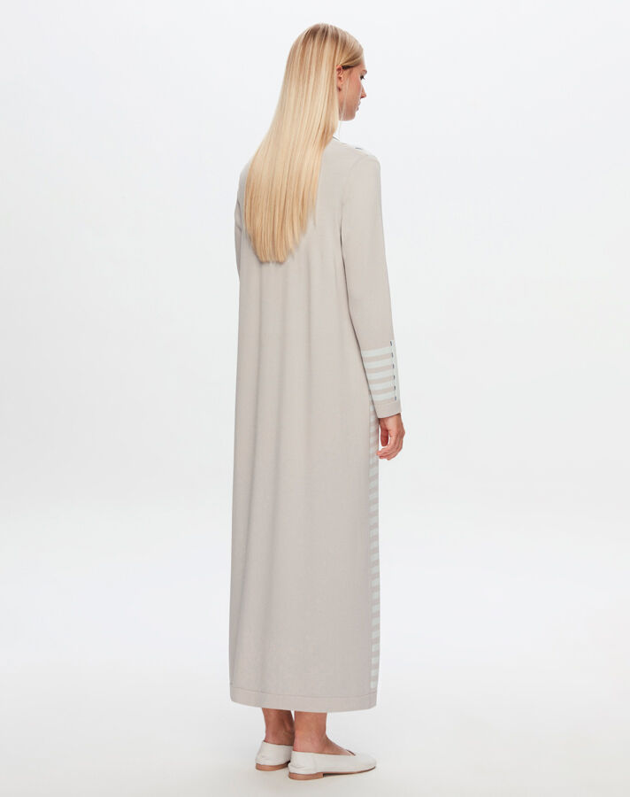 T24Y-9011 Long Cardigan with Line and Openwork Detail - 16