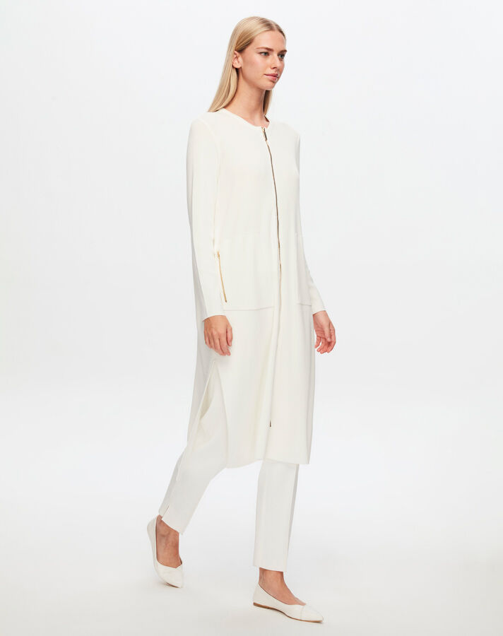 T24Y-9014 Zippered Long Cardigan - 5