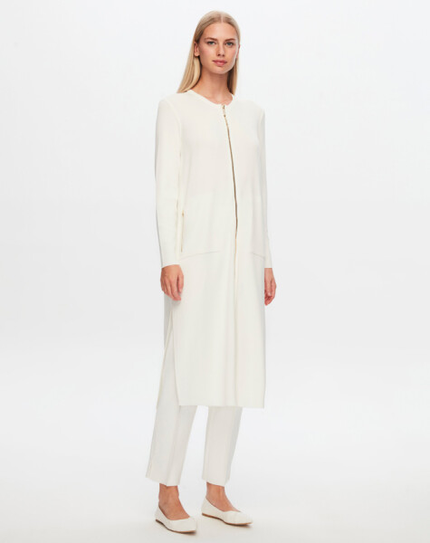 T24Y-9014 Zippered Long Cardigan - 6