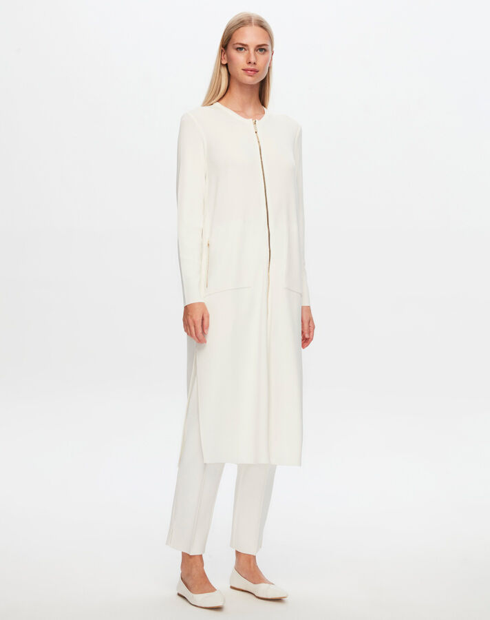 T24Y-9014 Zippered Long Cardigan - 6