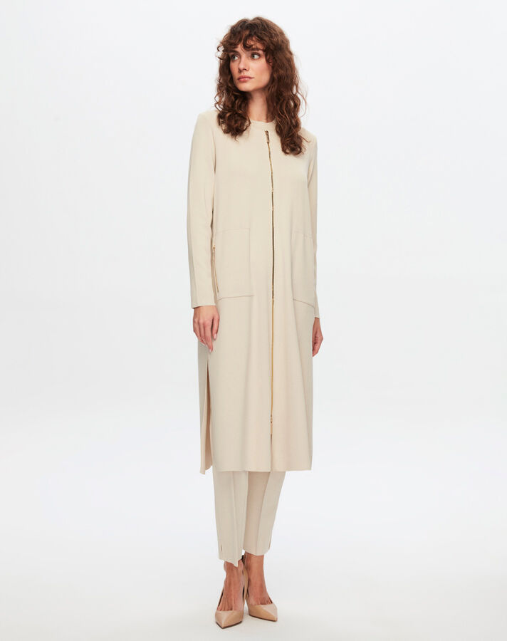 T24Y-9014 Zippered Long Cardigan - 10