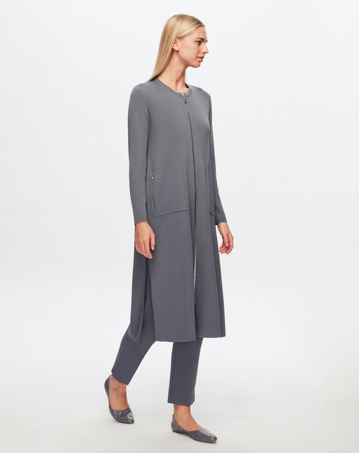T24Y-9014 Zippered Long Cardigan - 15