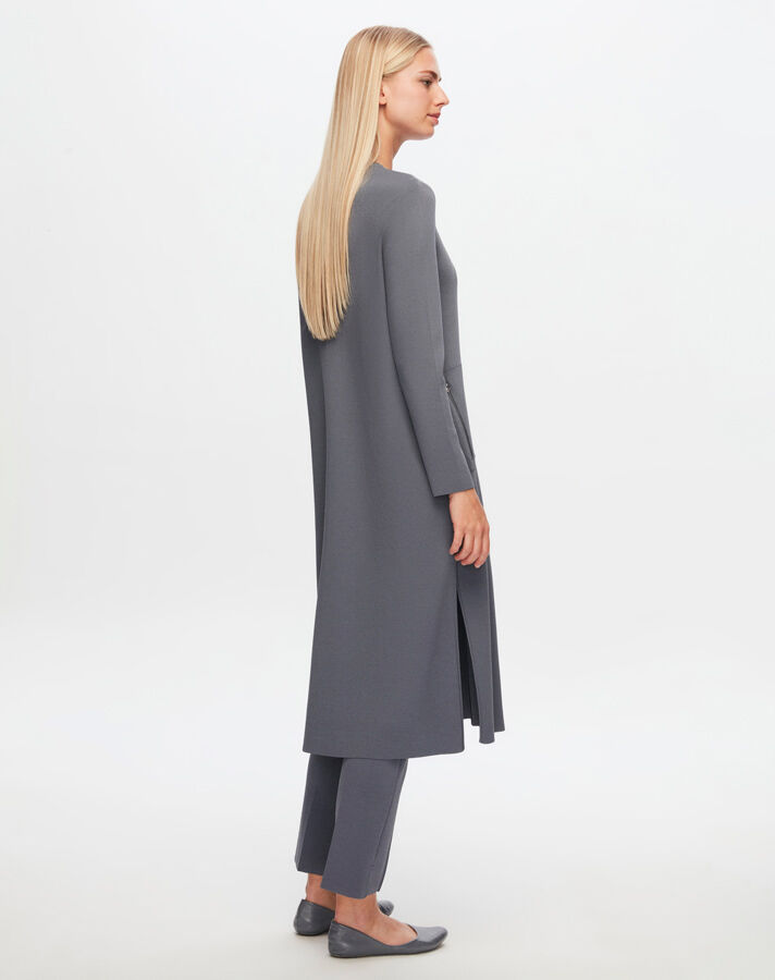 T24Y-9014 Zippered Long Cardigan - 16