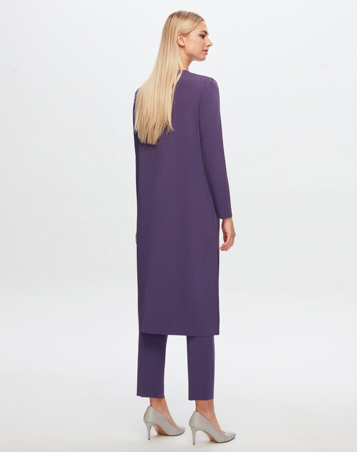 T24Y-9014 Zippered Long Cardigan - 20