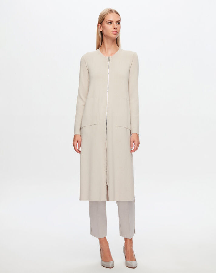 T24Y-9014 Zippered Long Cardigan - 21