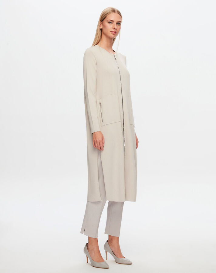 T24Y-9014 Zippered Long Cardigan - 22