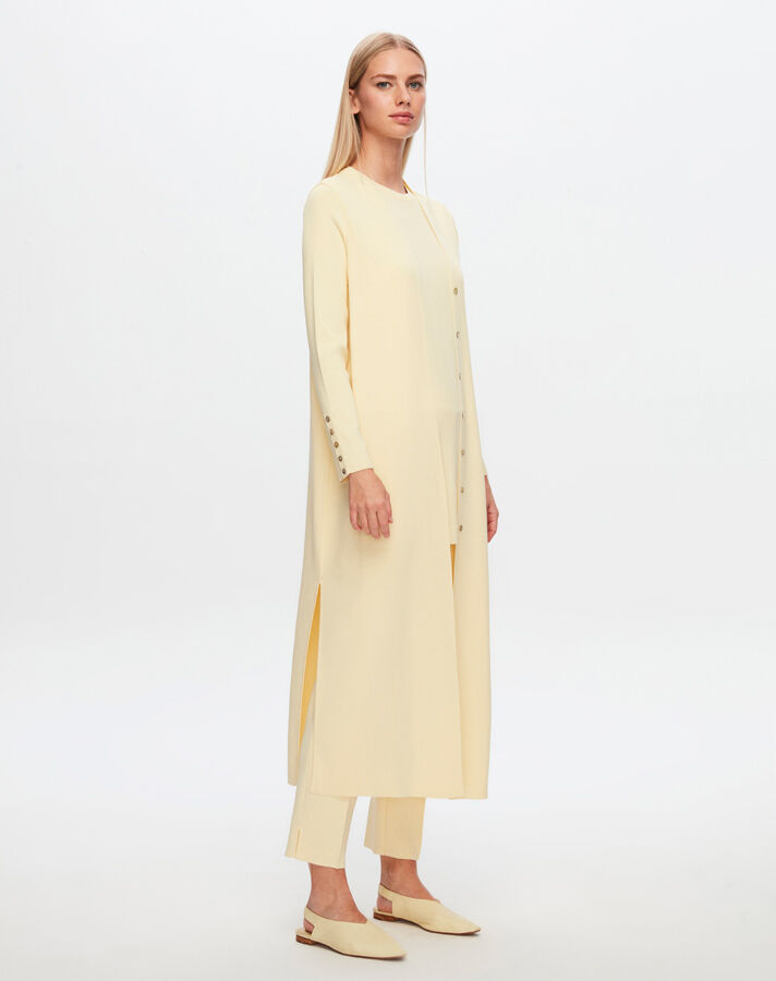 T24Y-9021 Clean Cut Solid Color Buttoned Cardigan - 6