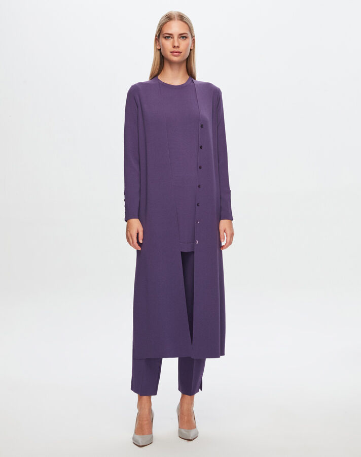 T24Y-9021 Clean Cut Solid Color Buttoned Cardigan - 9