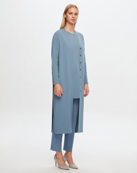 T24Y-9021 Clean Cut Solid Color Buttoned Cardigan - 14
