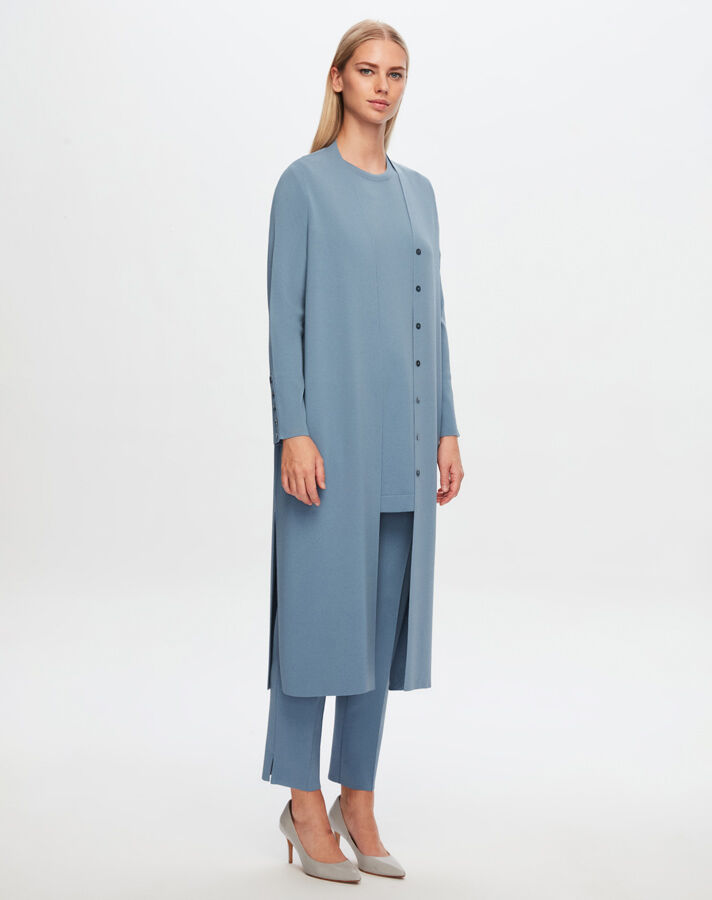 T24Y-9021 Clean Cut Solid Color Buttoned Cardigan - 14