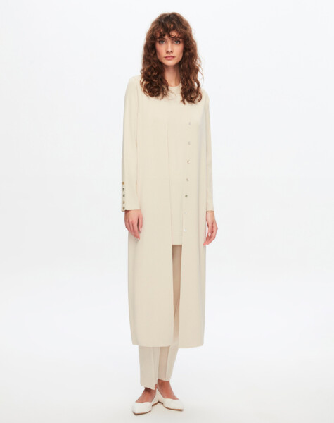 T24Y-9021 Clean Cut Solid Color Buttoned Cardigan - 19