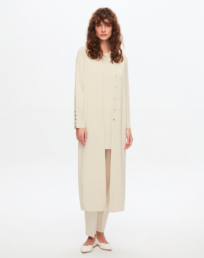 T24Y-9021 Clean Cut Solid Color Buttoned Cardigan - 19