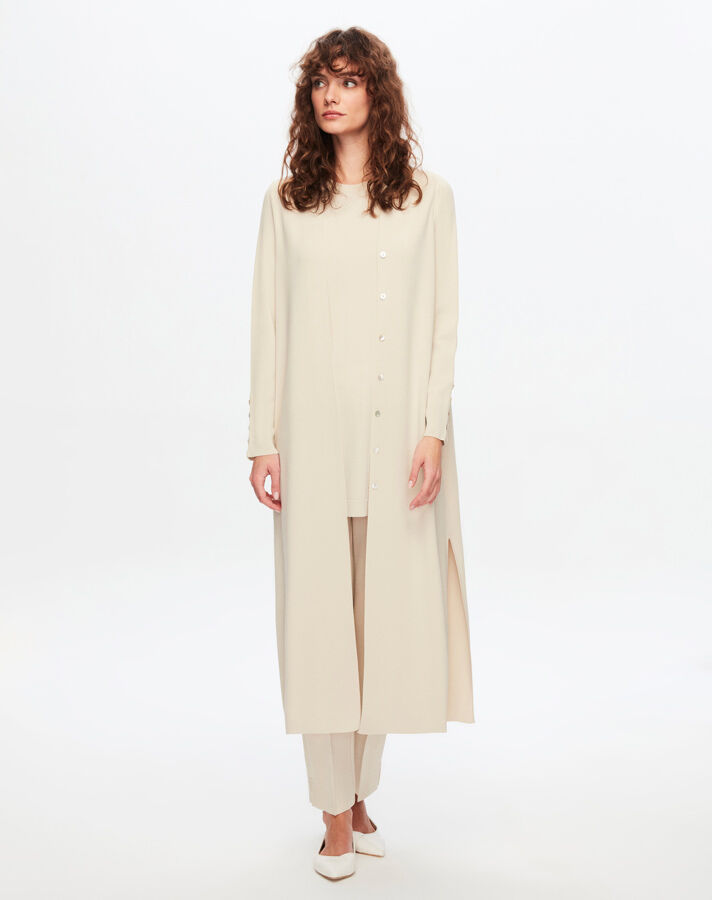 T24Y-9021 Clean Cut Solid Color Buttoned Cardigan - 20