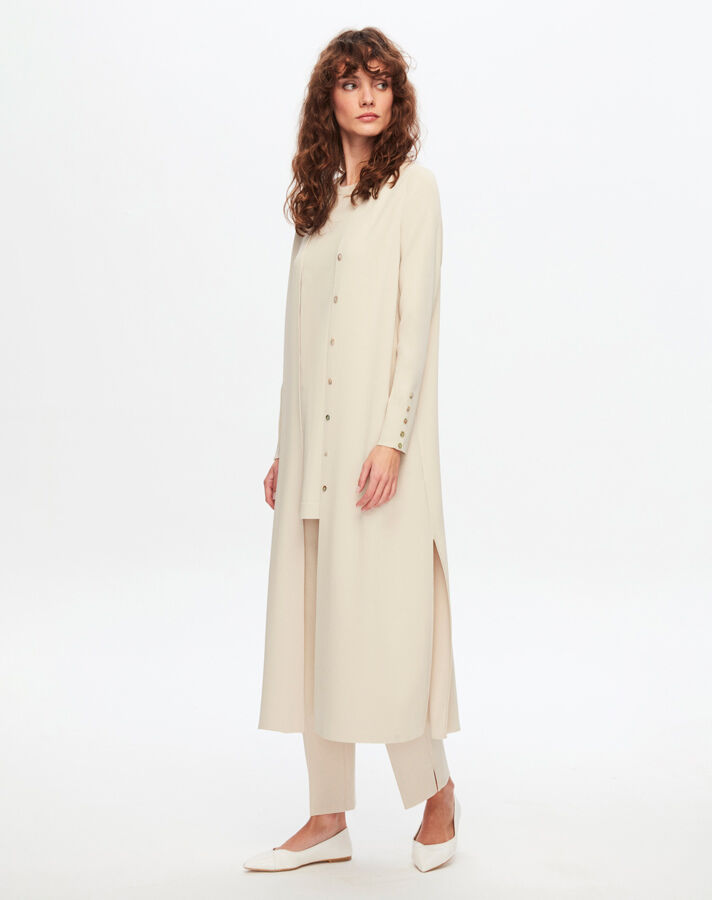 T24Y-9021 Clean Cut Solid Color Buttoned Cardigan - 21