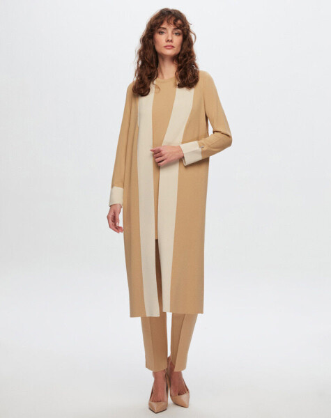 T24Y-9023 Cupro Knitwear Long Cardigan on the Back - 1