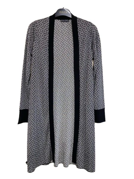 T24Y-9027 Zigzag Patterned Shiny Knitwear Cardigan - 20