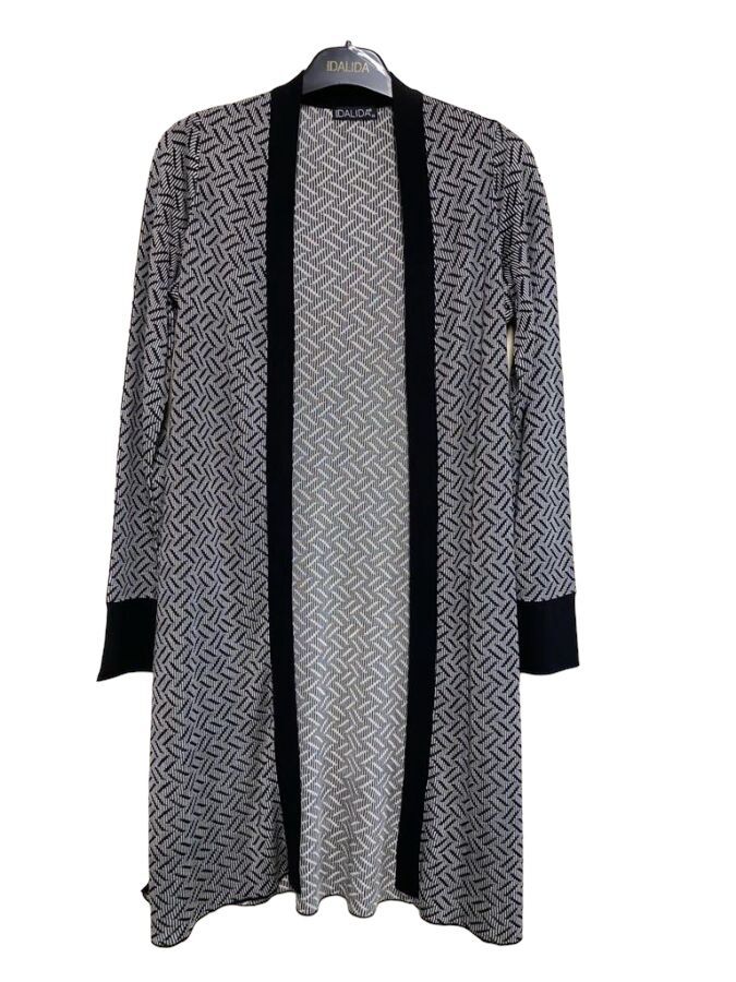 T24Y-9027 Zigzag Patterned Shiny Knitwear Cardigan - 20