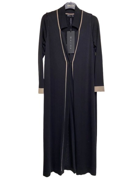 T24Y-9030 Collar Detailed Openwork Knitwear Long Cardigan - 9