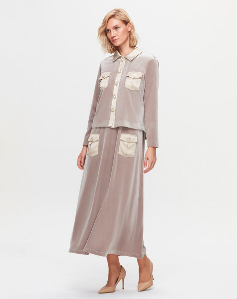 T25K-0001Cepli Tunik-Etek Kadife Takım - 5