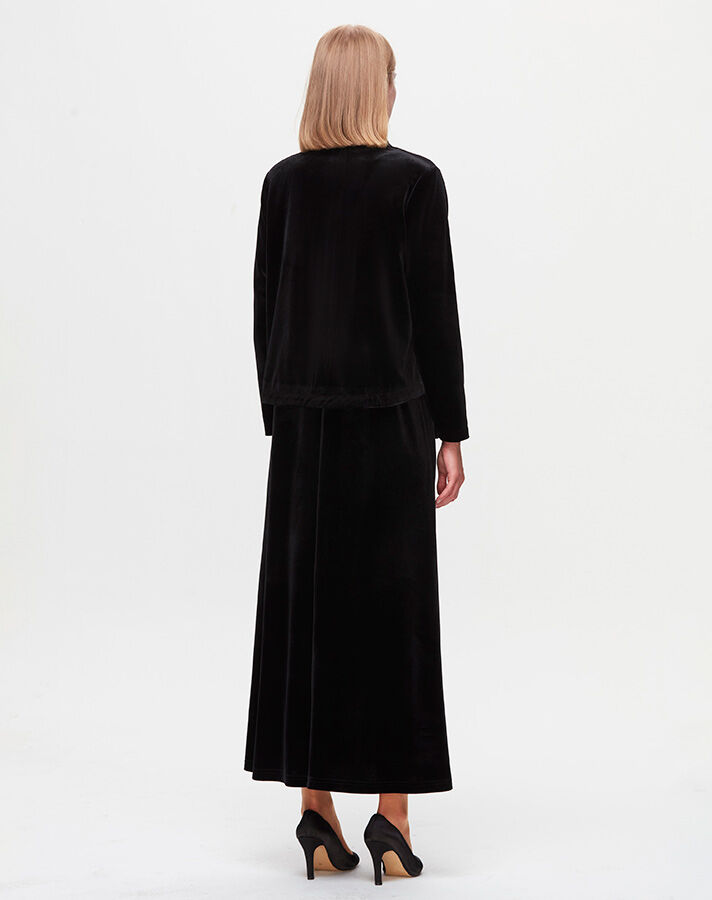 T25K-0001Cepli Tunik-Etek Kadife Takım - 3
