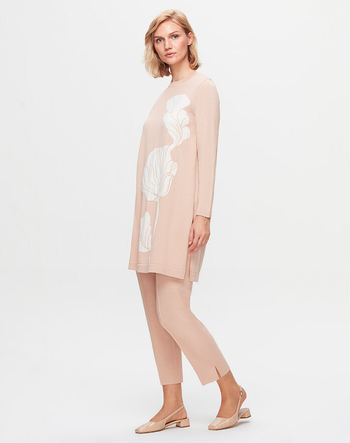 T25K-0004 Çiçek Görselli Tunik-Pantolon Takım - 5