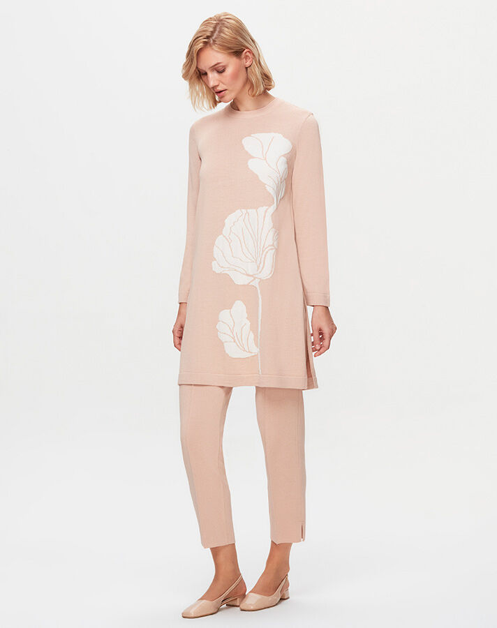 T25K-0004 Çiçek Görselli Tunik-Pantolon Takım - 6