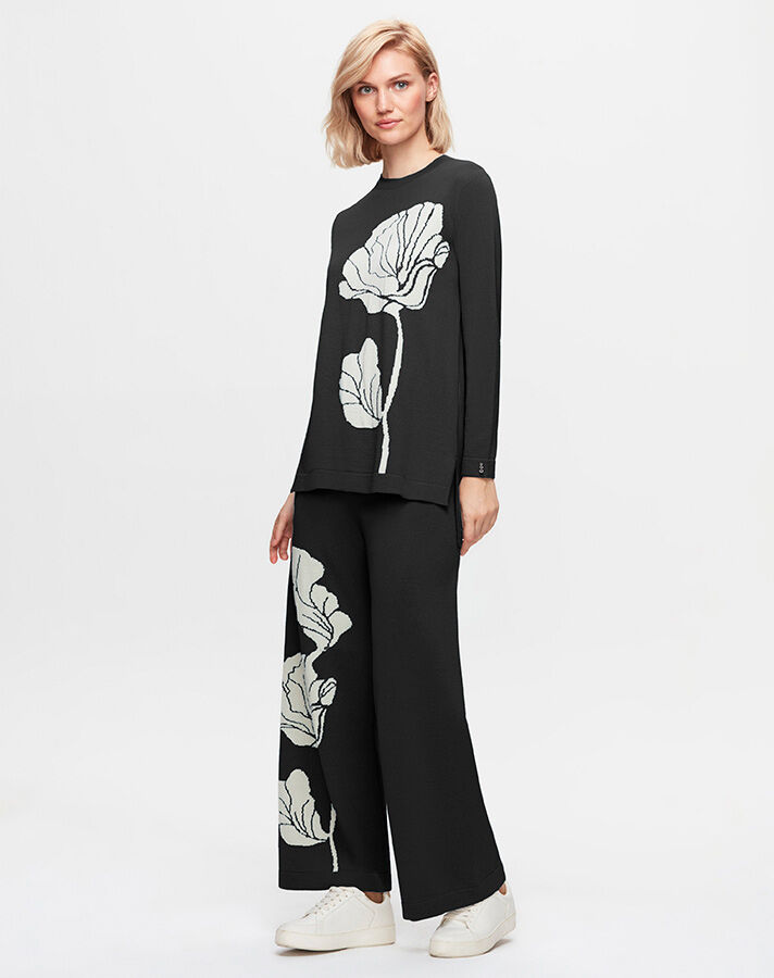 T25K-0004 Flower Visual Tunic-Pants Set - 3