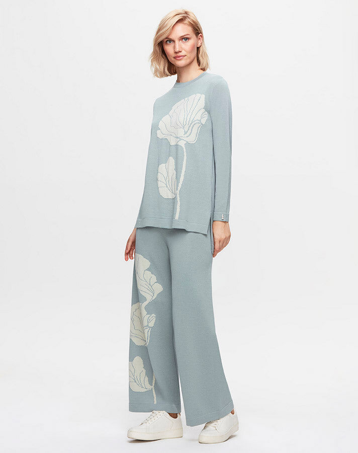 T25K-0004 Flower Visual Tunic-Pants Set - 1