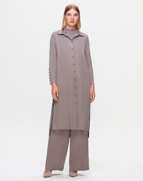 T25K-1002 Cupro Triko Yelek MİNK - 1