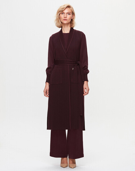 T25K-1006 Biye Detaylı Triko Yelek BLACK 