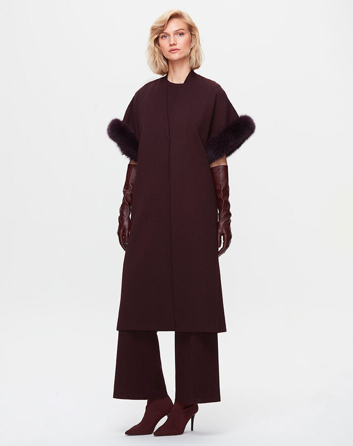 T25K-1007 Vest with Fur Detail on Sleeves - 3