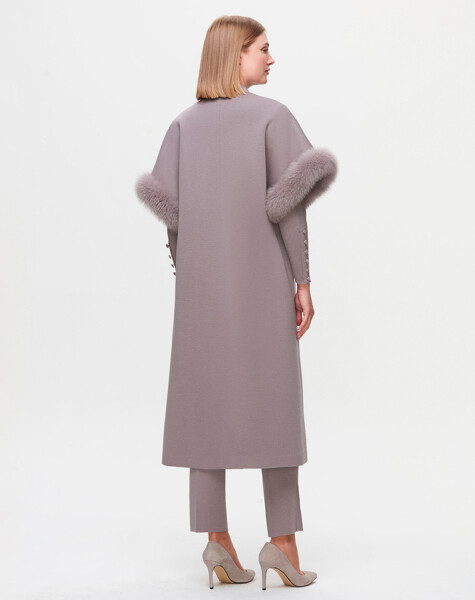 T25K-1007 Vest with Fur Detail on Sleeves - 8