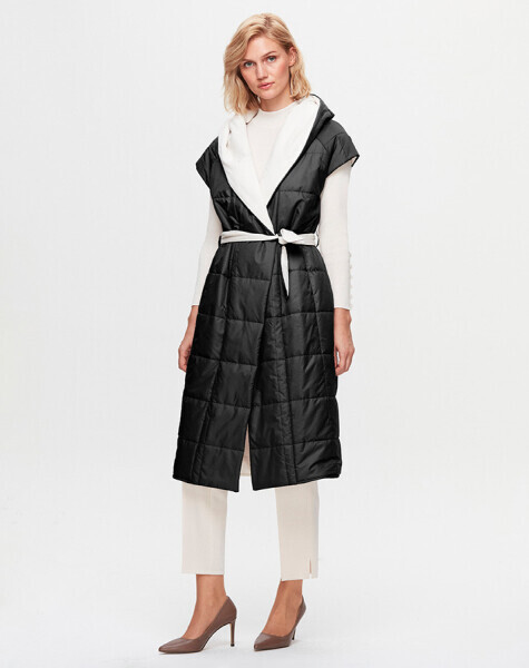 T25K-1010 İçi Triko Astarlı Yelek BLACK - MISS DALIDA