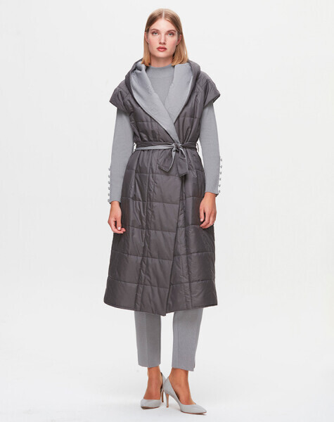 T25K-1010 İçi Triko Astarlı Yelek GREY - 1