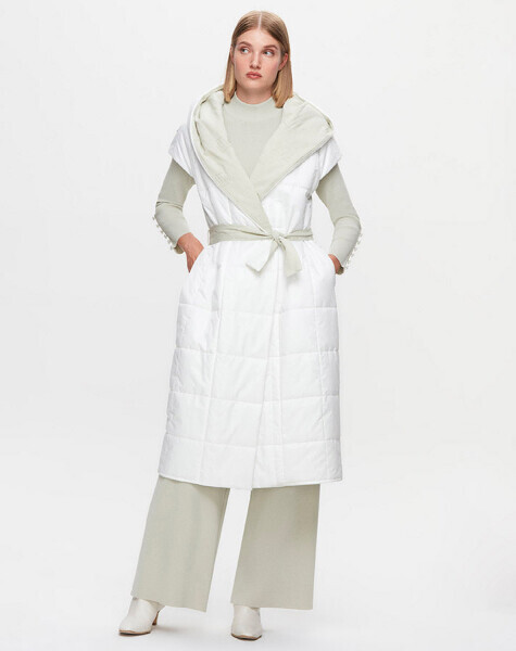 T25K-1010 İçi Triko Astarlı Yelek WHITE / FONIA-RİVER 