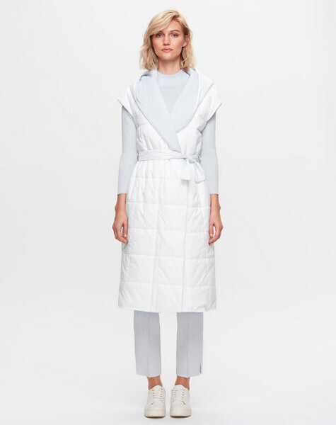 T25K-1010 İçi Triko Astarlı Yelek WHITE / PB02V-ICE - MISS DALIDA