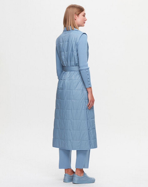 T25K-1011 Triko Astarlı İnce Yelek BLUE - 3