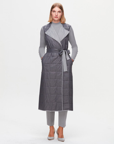 T25K-1011 Triko Astarlı İnce Yelek DARK GREY - MISS DALIDA (1)