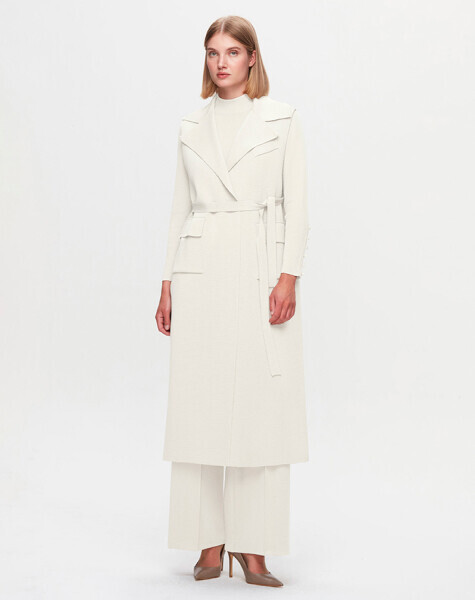 T25K-1012 Temiz Kesim Triko Yelek FEDE-ECRU - MISS DALIDA