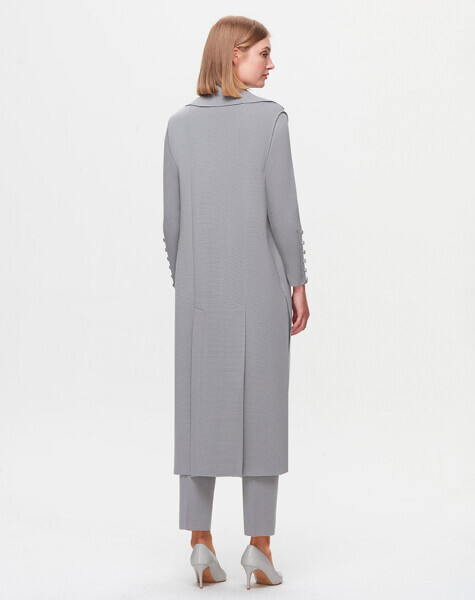 T25K-1012 Temiz Kesim Triko Yelek VİALE-GREY - 3