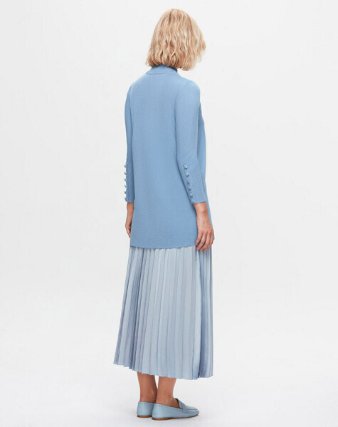 T25K-2000 Plisoley Düz Renk Etek PB13E-BLUE - 3