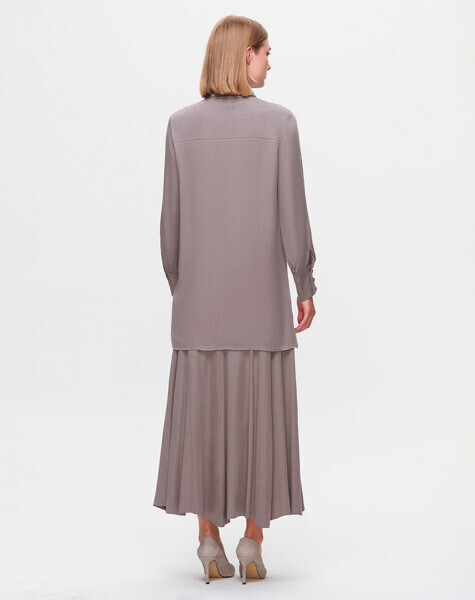 T25K-2005 Cupro Kloş Etek SCURE-MİNK - MISS DALIDA (1)